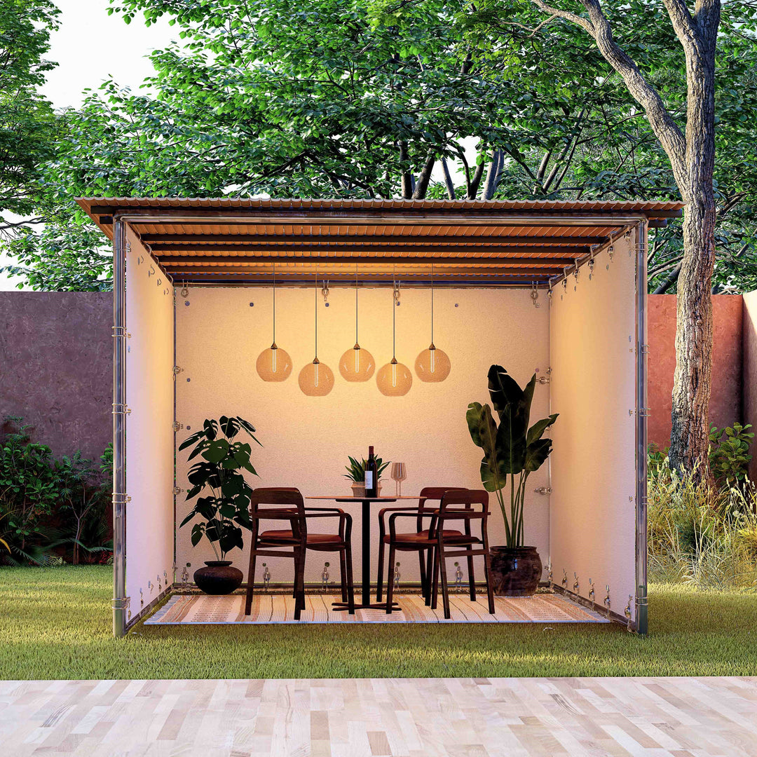Complete Sieger Sukkah kit with kosher bamboo Schach mats