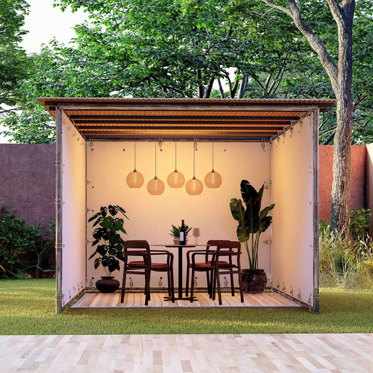 Complete Sieger Sukkah kit with kosher bamboo Schach mats