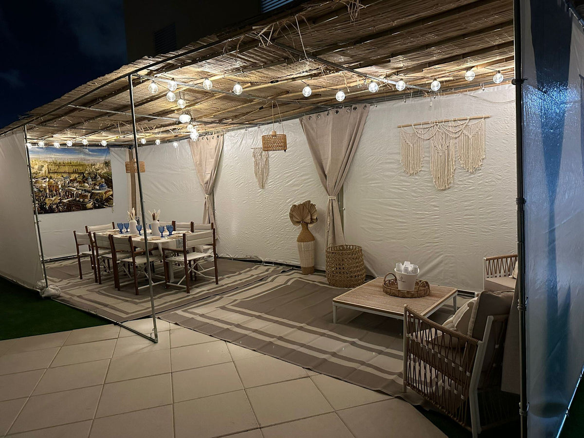 Deluxe Sukkah kit with kosher l'mehadrin Schach
