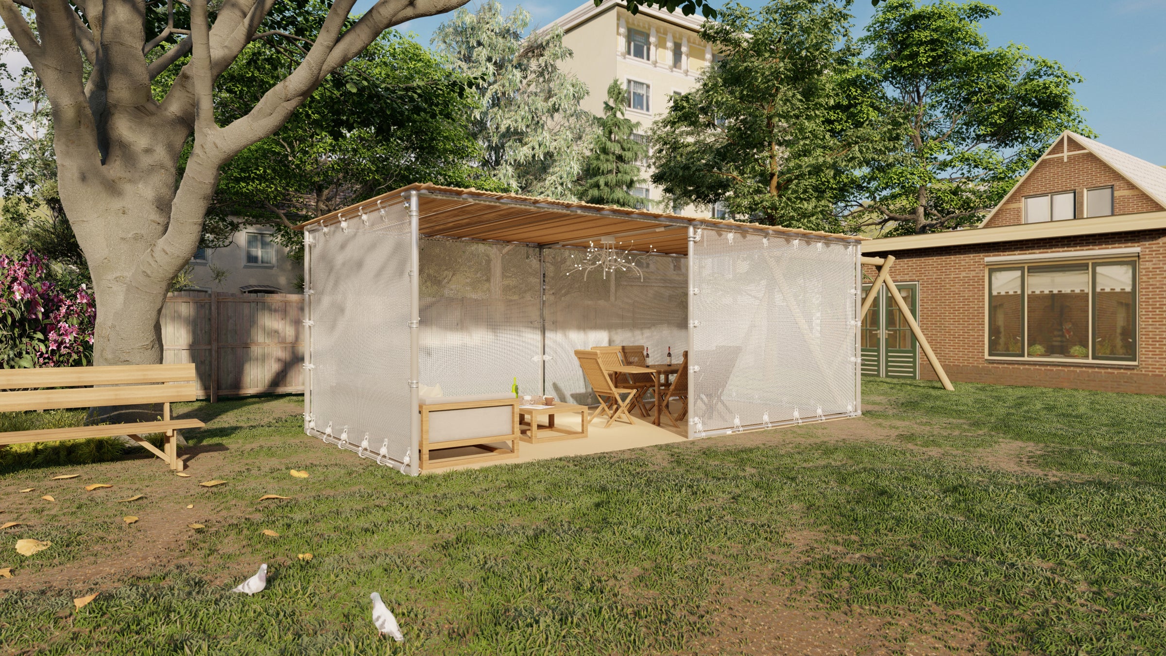 sukkot kit for florida, mesh walls